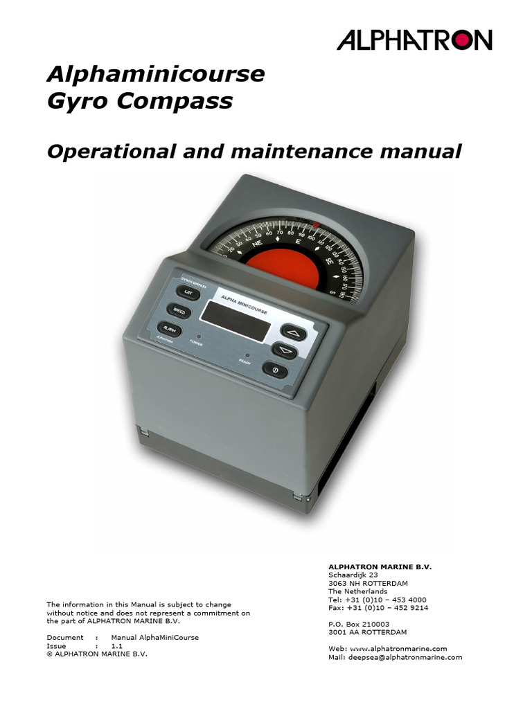 AlphaMiniCourse Gyro Compass Manual | PDF | Gyroscope | Compass