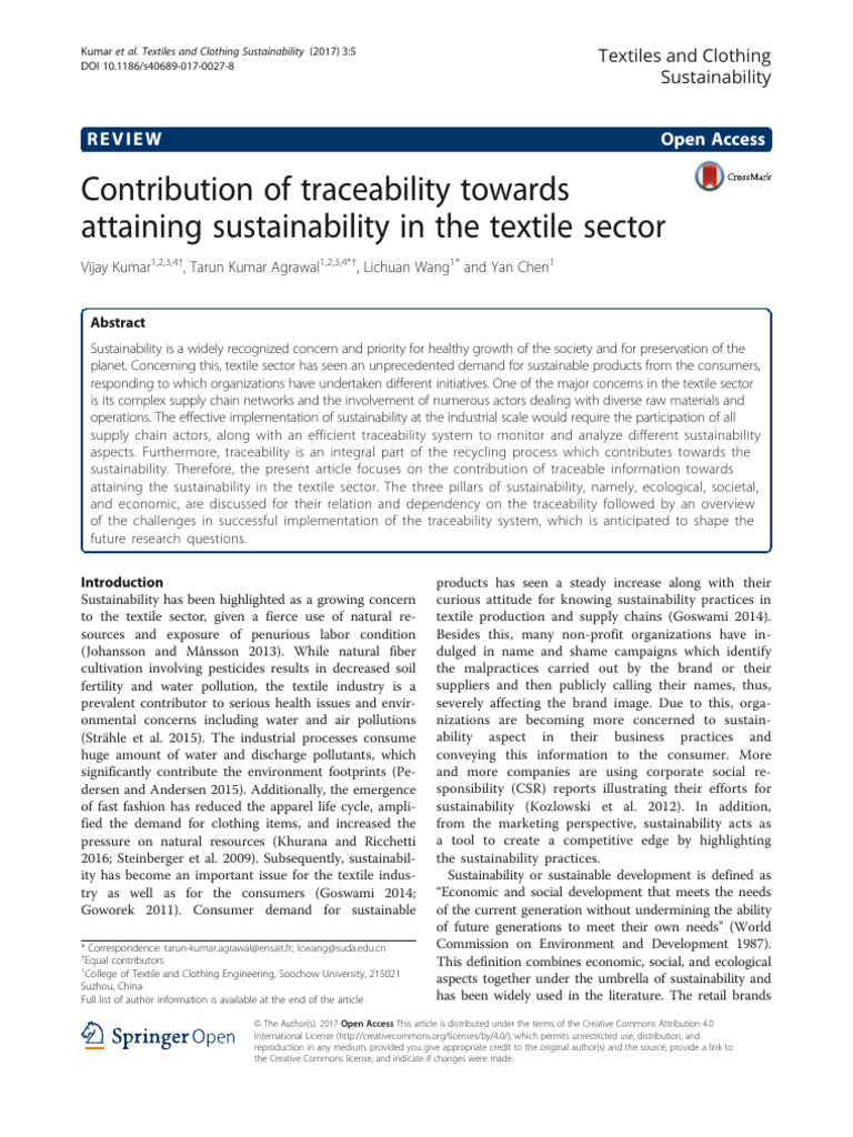 Traceability's Role in Textile Sustainability | PDF | Supply Chain ...