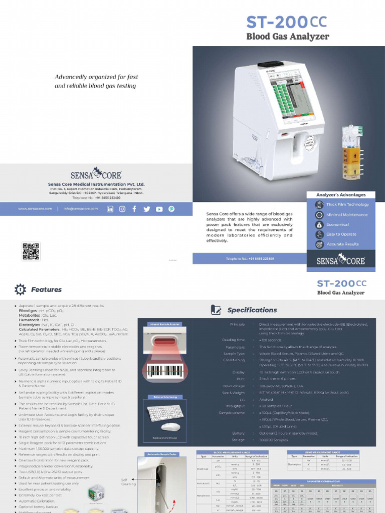 ST-200CC Blood Gas Analyzer Brochure (4) - Page-0001 | PDF
