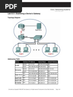 Lab 5.5.1: Examining A Device's Gateway: Topology Diagram