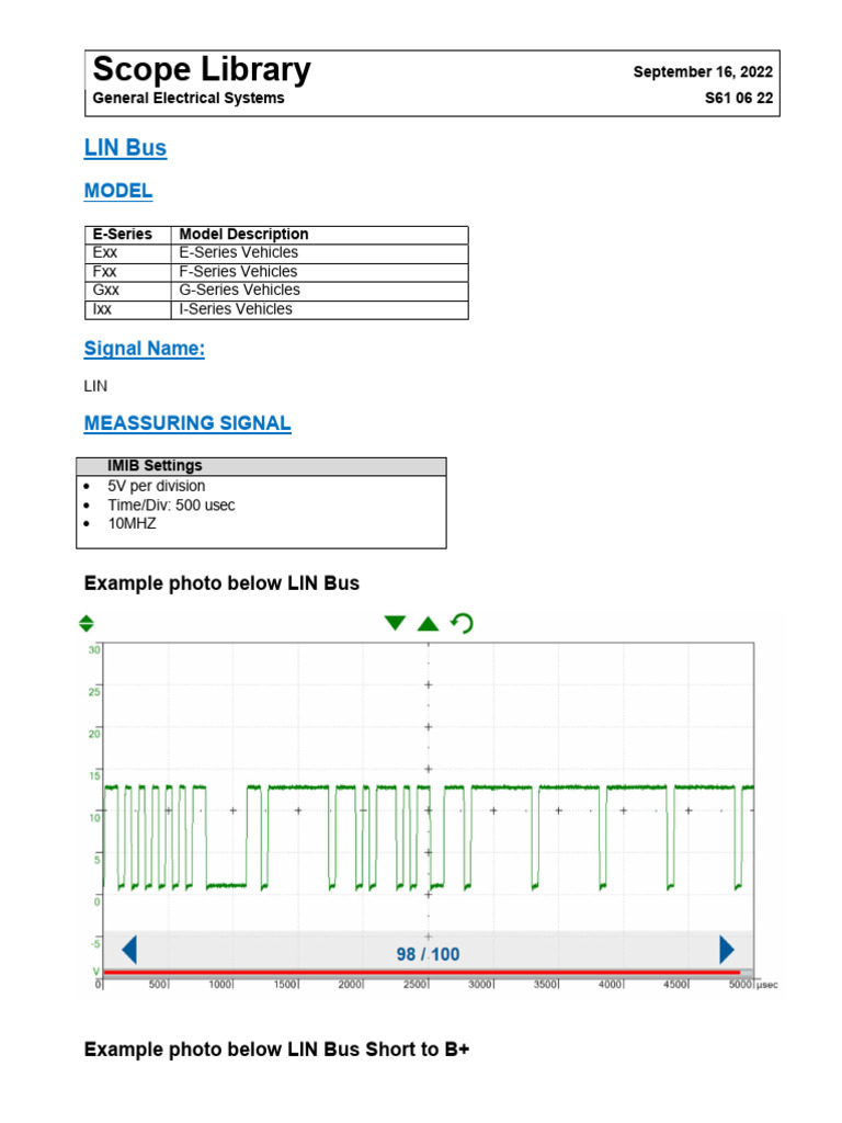 LIN Bus Overview for E-Series Vehicles | PDF