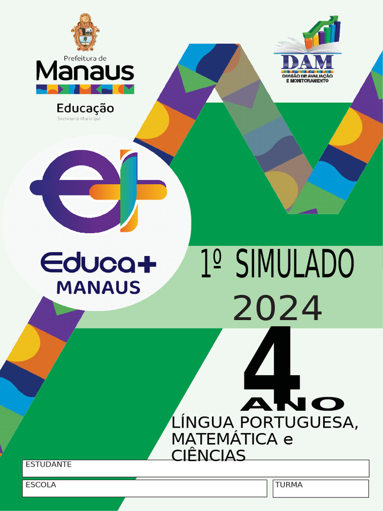 Simulado 1º 4º Ano 2024 | PDF | Formiga | Chocolate