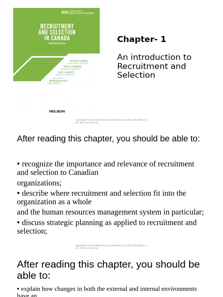 Chapter-1 Recruitment and Selection | PDF | Recruitment | Employment