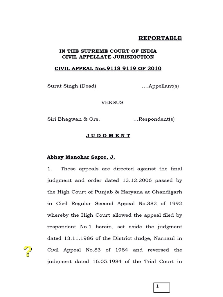 Supreme Court Ruling on Land Dispute Appeals | PDF | Appeal | Lawsuit