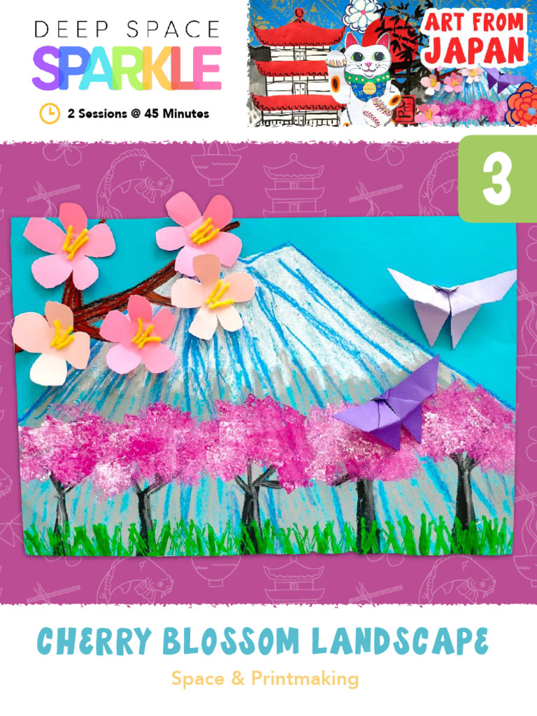Cherry Blossom Landscape Art Lesson | PDF