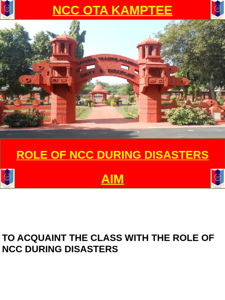 NCC's Role in Disaster Management | PDF | Emergency Evacuation | Traffic