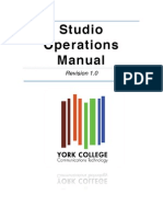 York College CT Department Studio Operations Manual