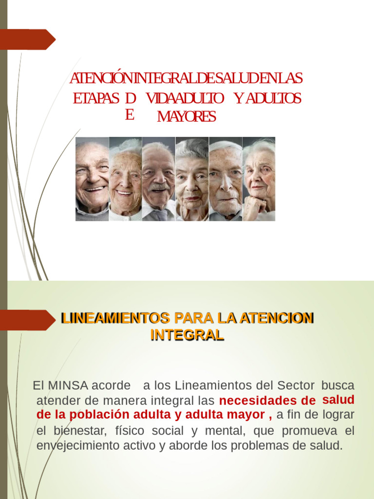 Atención Integral para Adultos Mayores | PDF | Vejez | Adultos