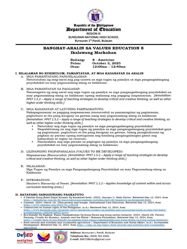 Co Ve8 Annotated PPST | PDF