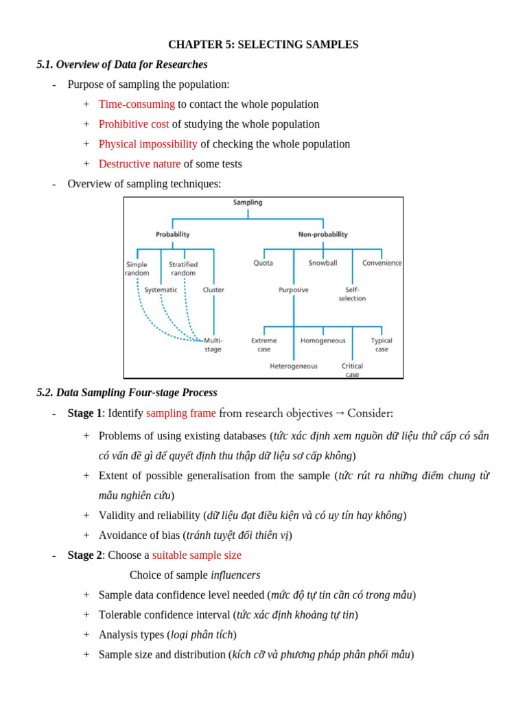 Khui - Chap 5 - Data Sampling SV | PDF