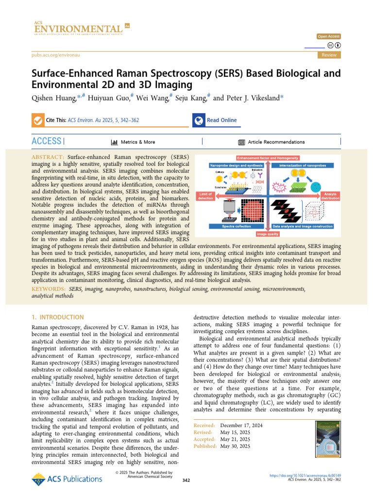 Huang Et Al 2025 Surface Enhanced Raman Spectroscopy (Sers) Based ...