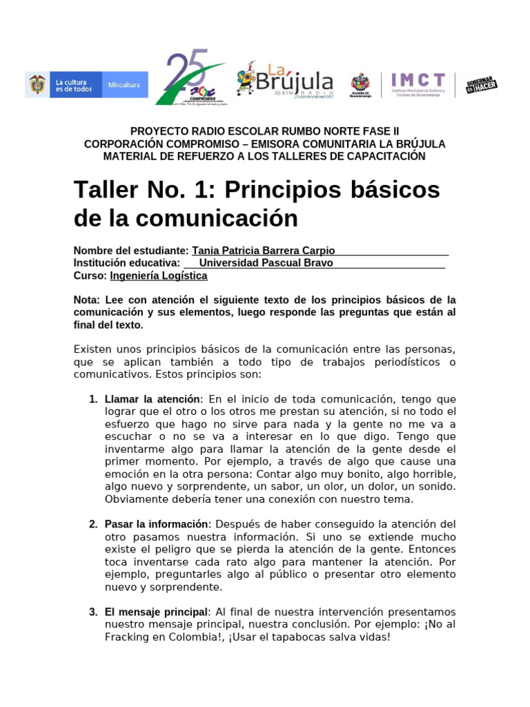 Taller de Comunicación | PDF | Comunicación | Comunicación humana