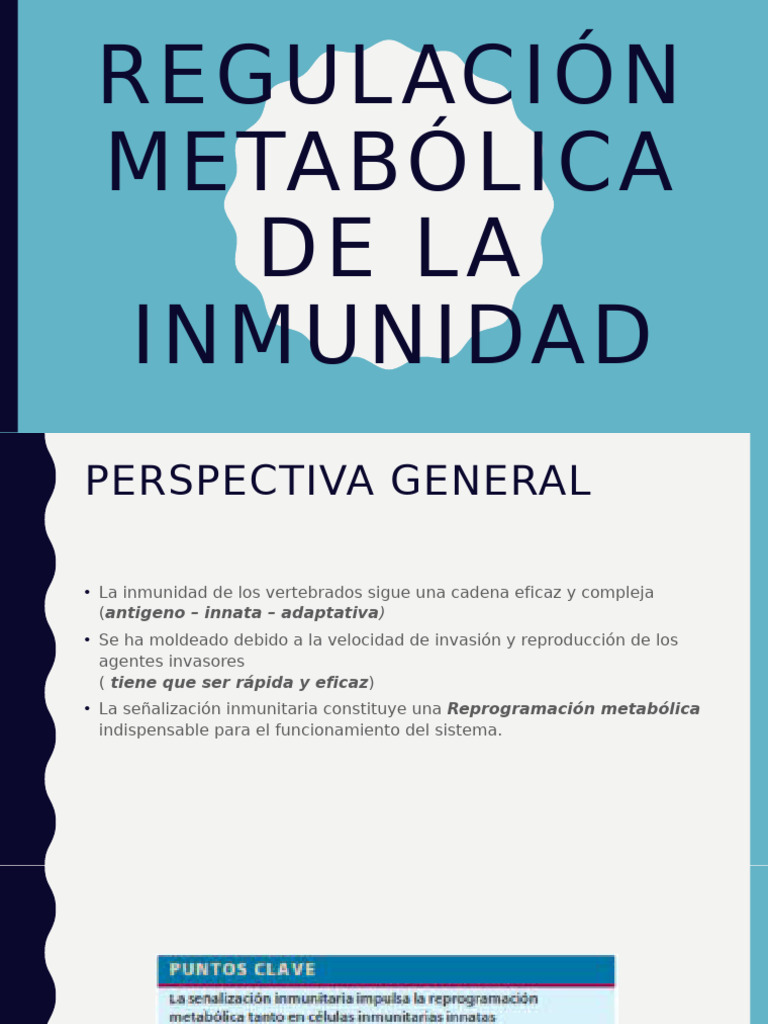 Regulación Metabólica de La Inmunidad | PDF