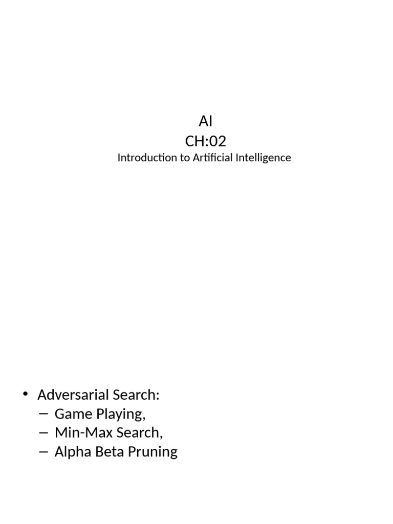 Adversarial Search in AI: Minimax & Pruning | PDF | Applied Mathematics ...