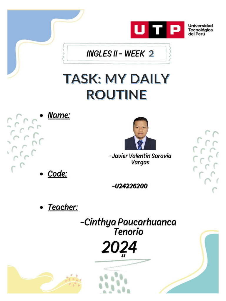 Week 2 - Task - Ingles 2 - Javier Valentino Saravia Vargas | PDF
