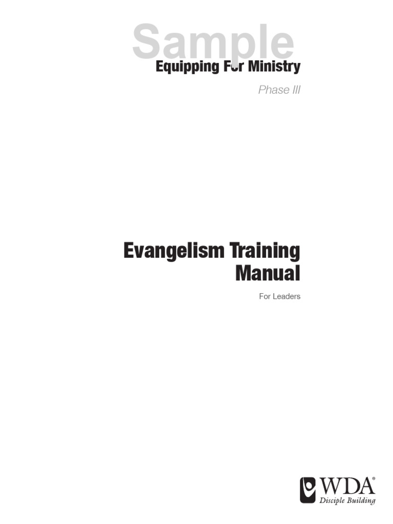 Evangelism Training Manual for Leaders | PDF | Jesus | Gospel Of Matthew