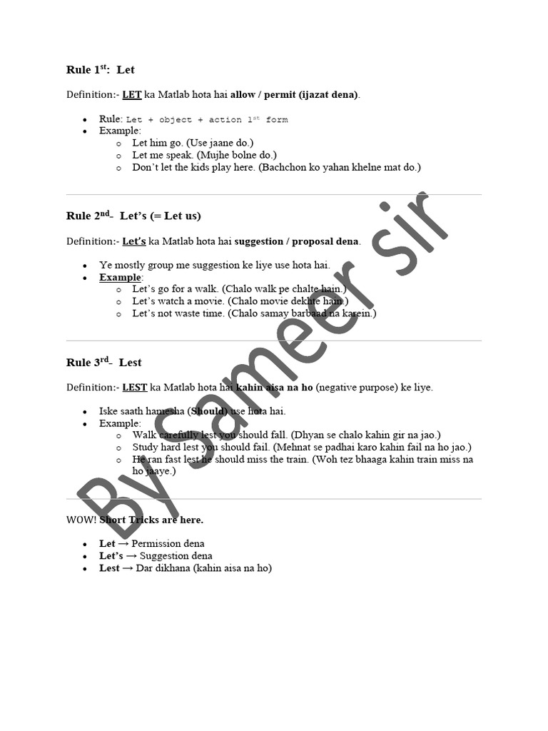 Let - Let's - Lest Part 4 PDF | PDF