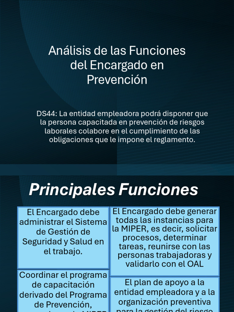 Funciones Encargado | PDF