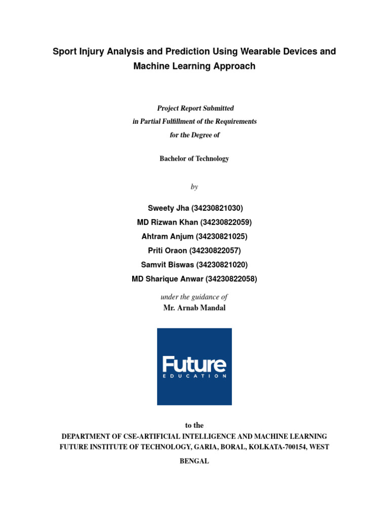 Sports Injury Prediction with AI | PDF | Wearable Technology | Machine ...