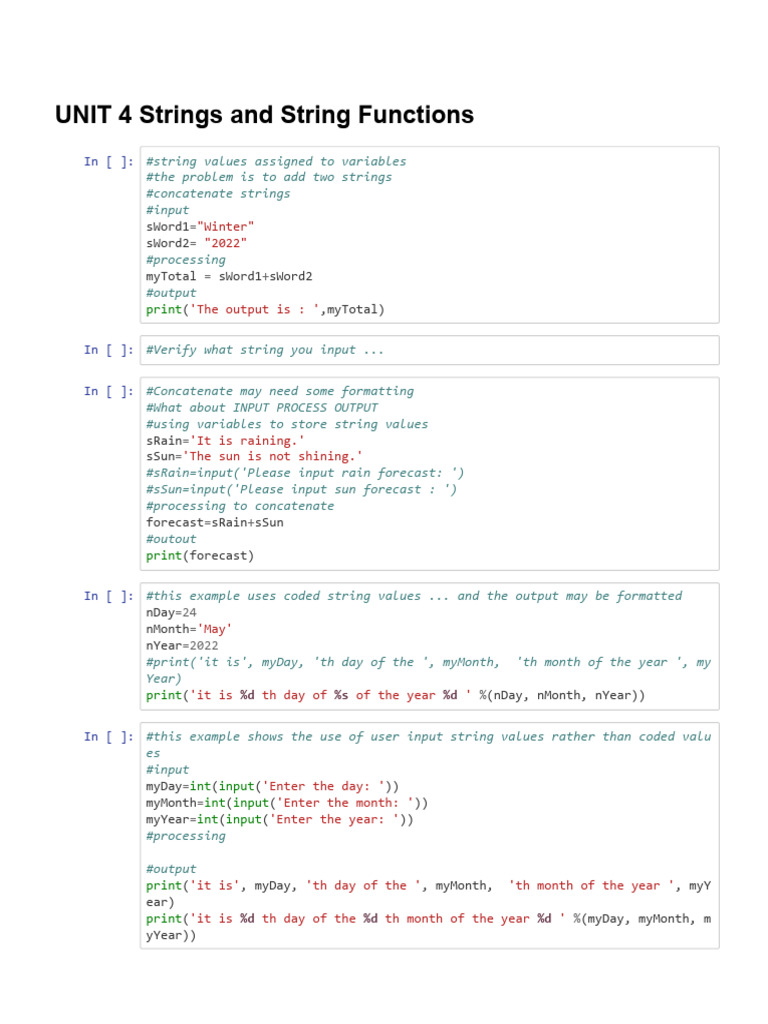 INF1511 Session 4 Strings | PDF | String (Computer Science) | Formalism ...