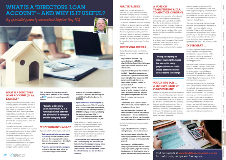 Understanding Directors Loan Accounts | PDF | Mortgages | Loans