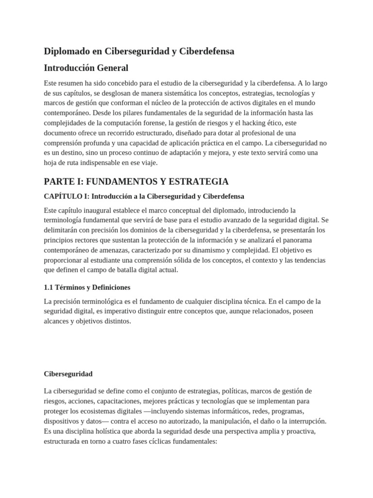 Diplomado en Ciberseguridad y Ciberdefensa | PDF | La seguridad ...