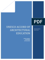 Unesco Accord of Architectural Education: Professional Practices
