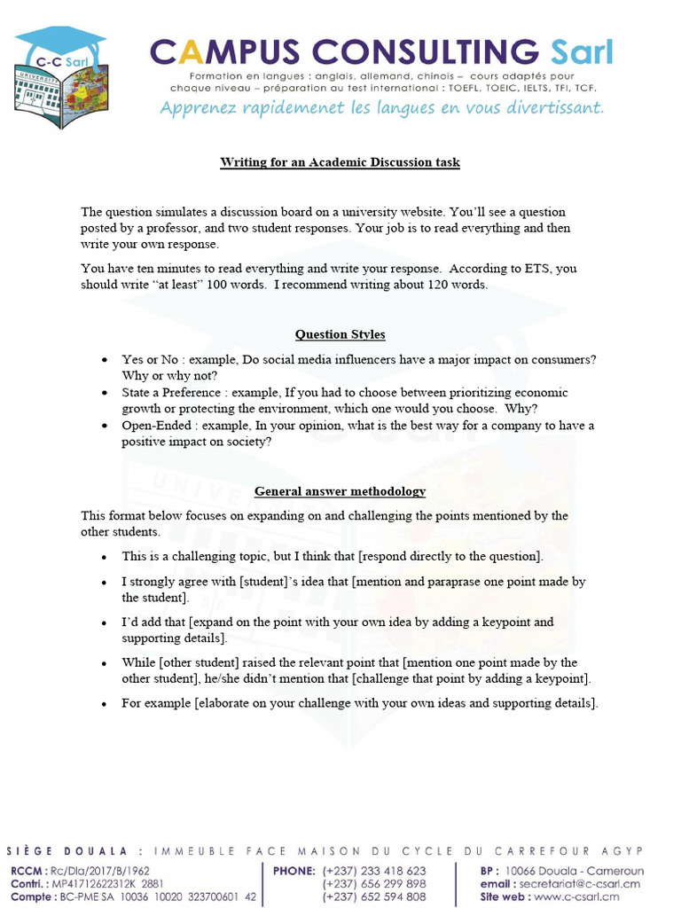 Academic Discussion Writing Guide | PDF | Economies