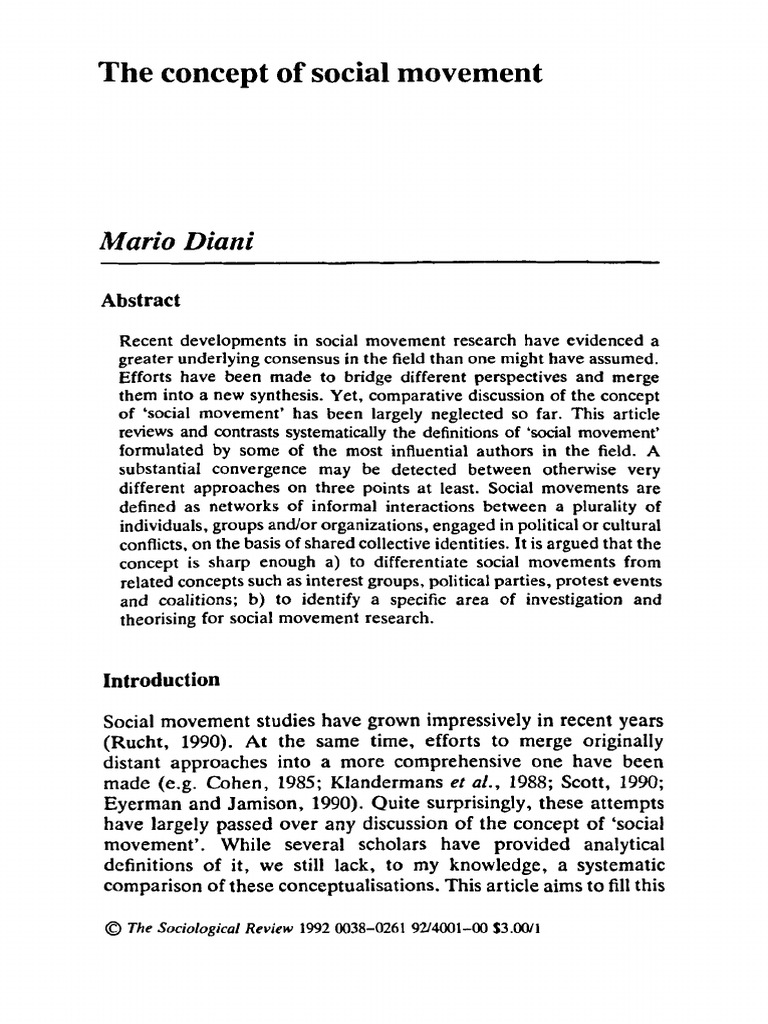 Understanding Social Movements: Key Concepts | PDF | Social Movements ...