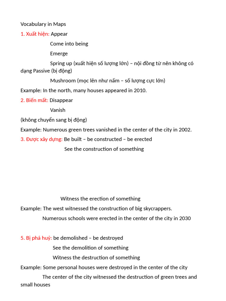 Vocabulary in Maps | PDF