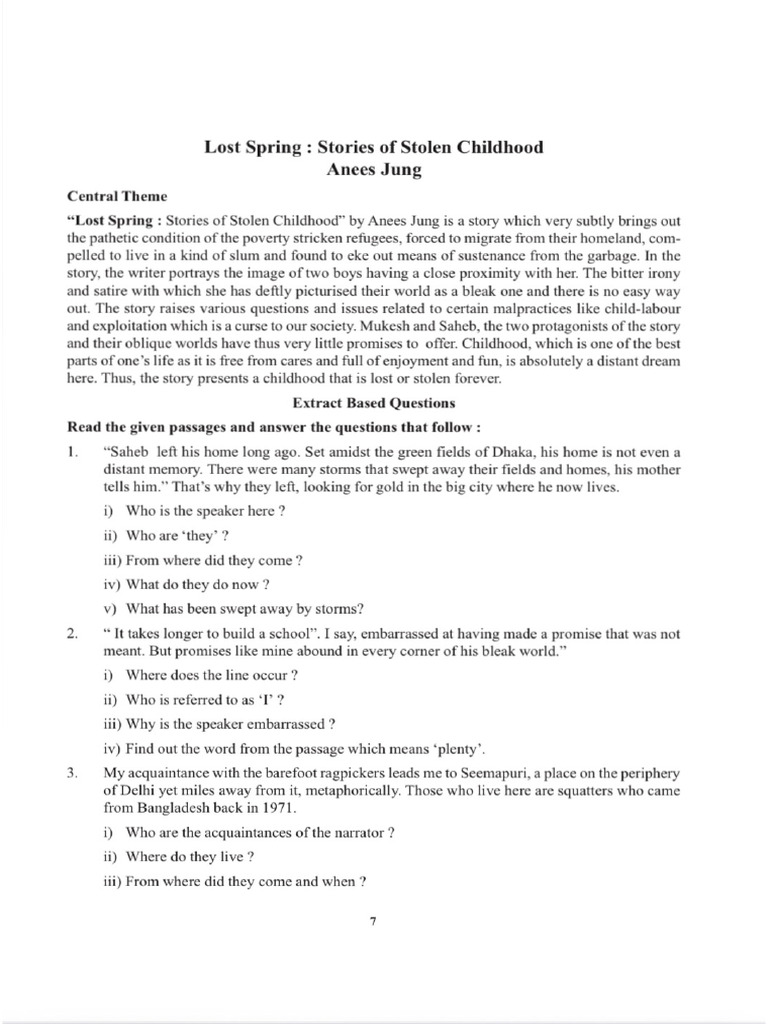 Lost Spring and Deep Water | PDF