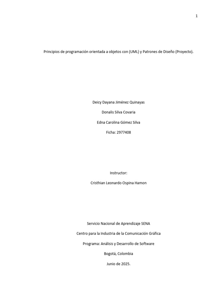 Principios de Programación Orientada A Objetos Con (UML) y Patrones de ...