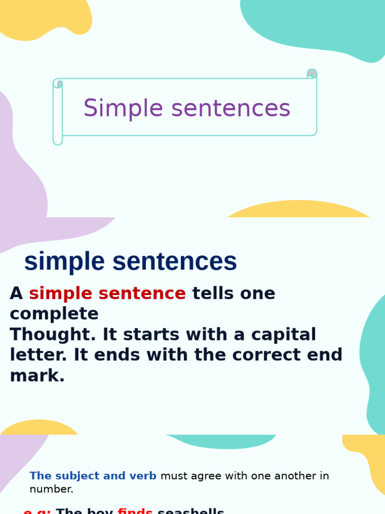 Understanding Simple Sentences | PDF