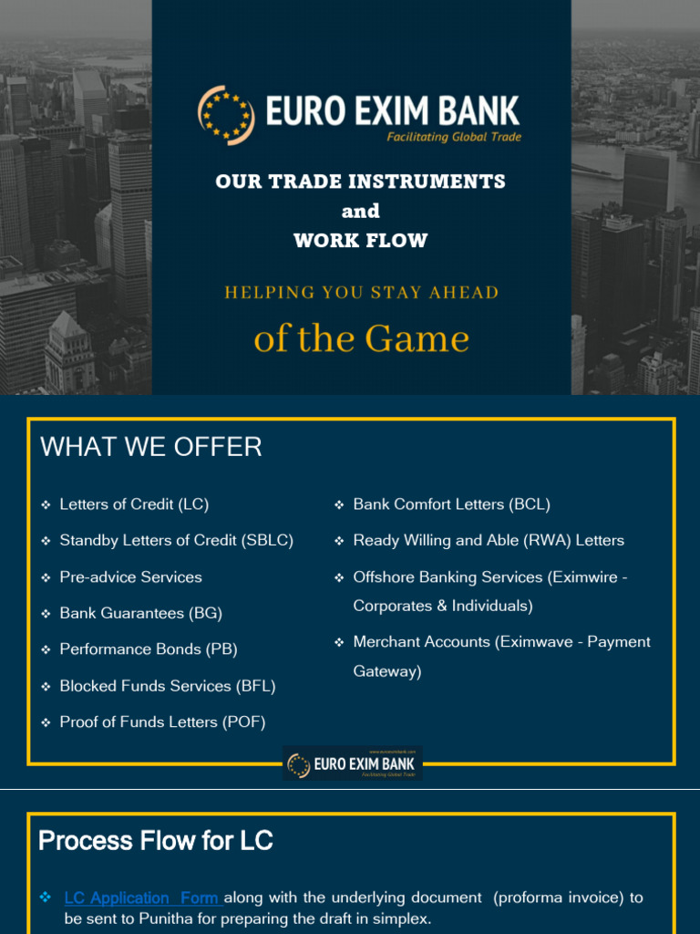 Trade Finance Instruments and Workflow | PDF | Letter Of Credit ...