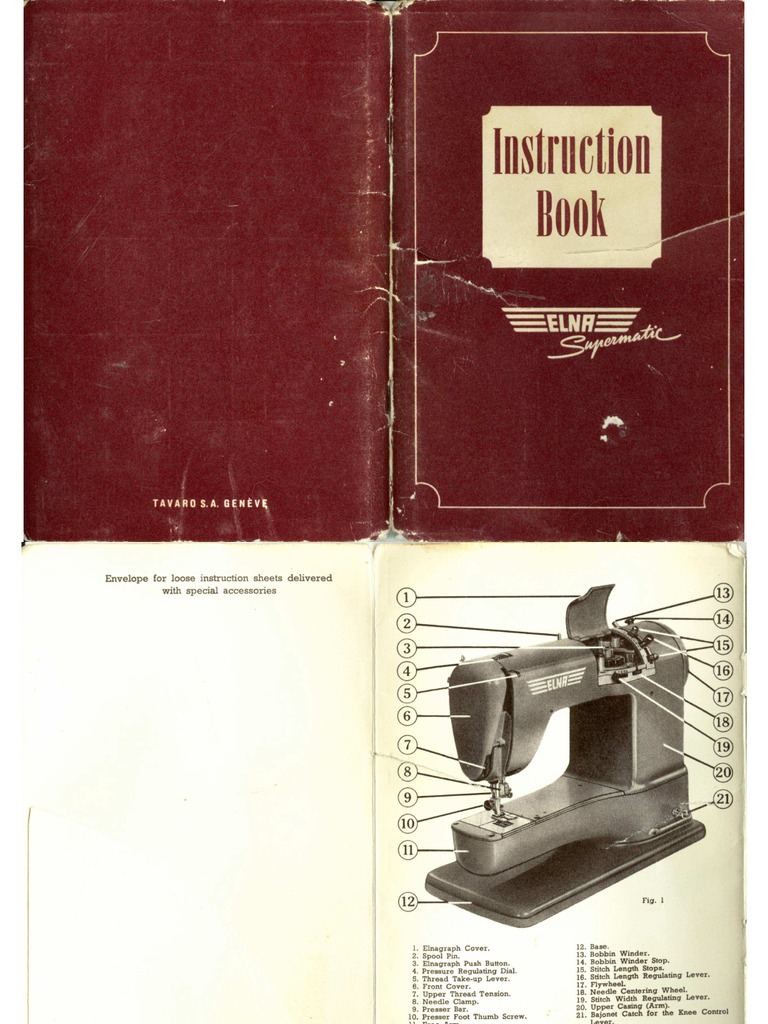 Elna Sewing Machine Manual
