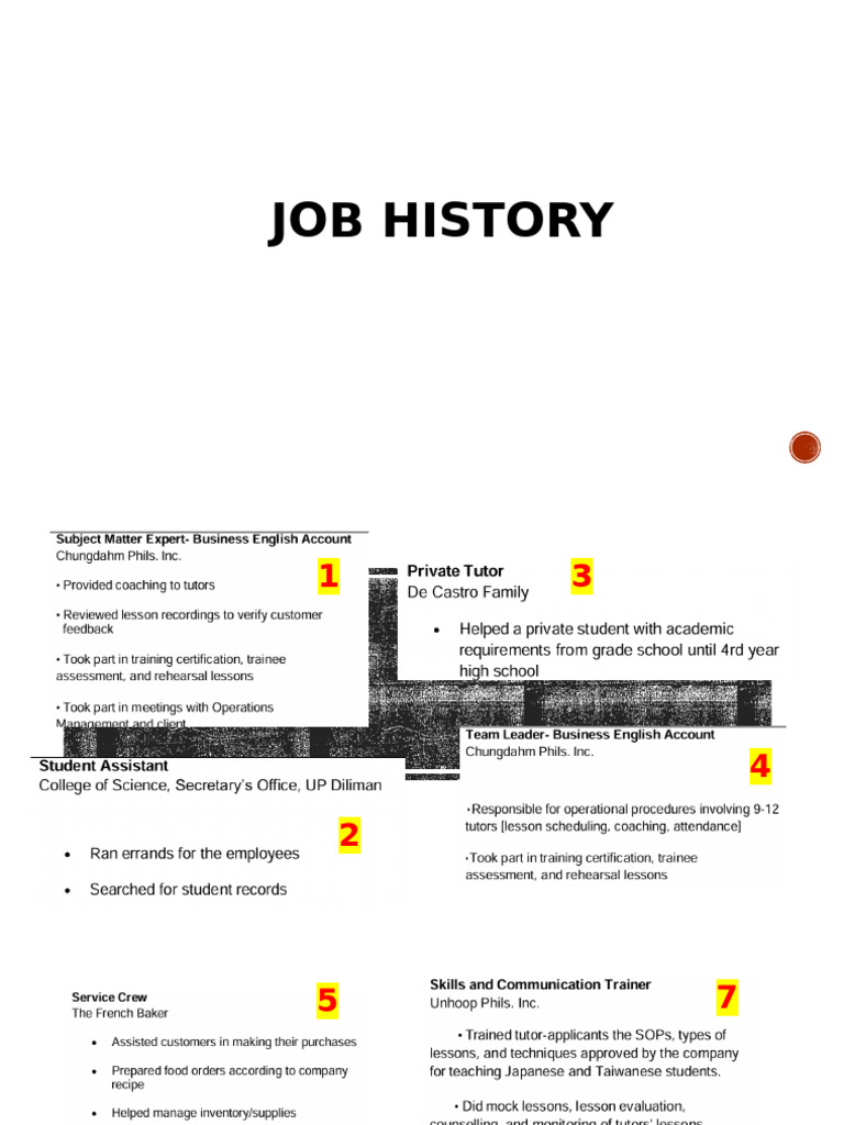 Job History and Ideal Career Insights | PDF | Cognition | Learning