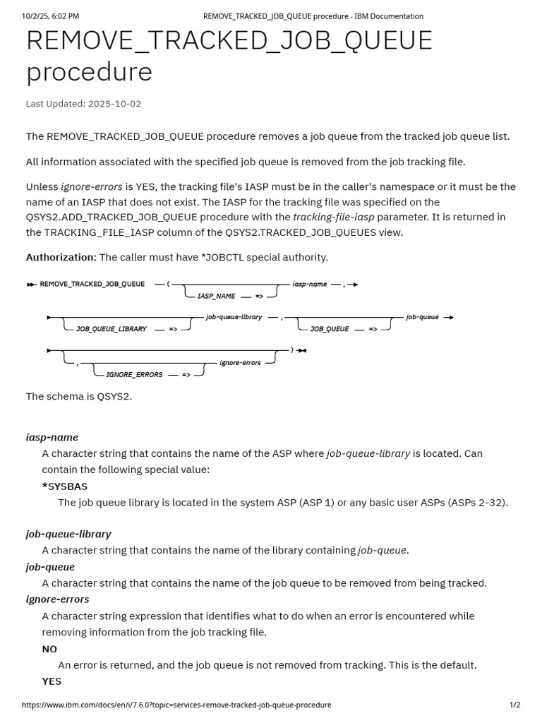 Remove Job Queue from Tracking | PDF | Xml Schema | Computing
