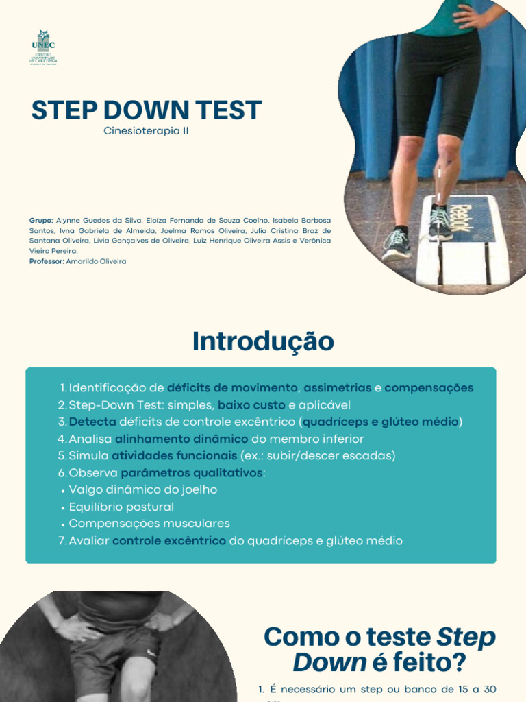 Avaliação do Step Down Test | PDF | Joelho | Articulações