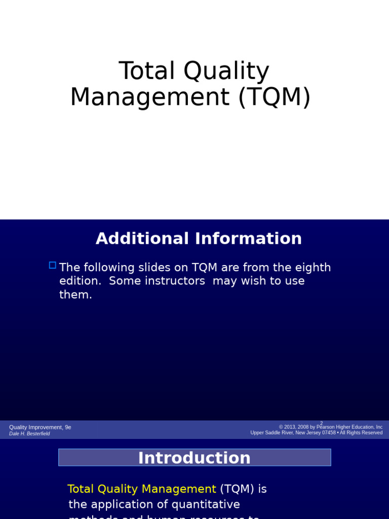 Total Quality Management Overview | PDF | Leadership | Quality Management