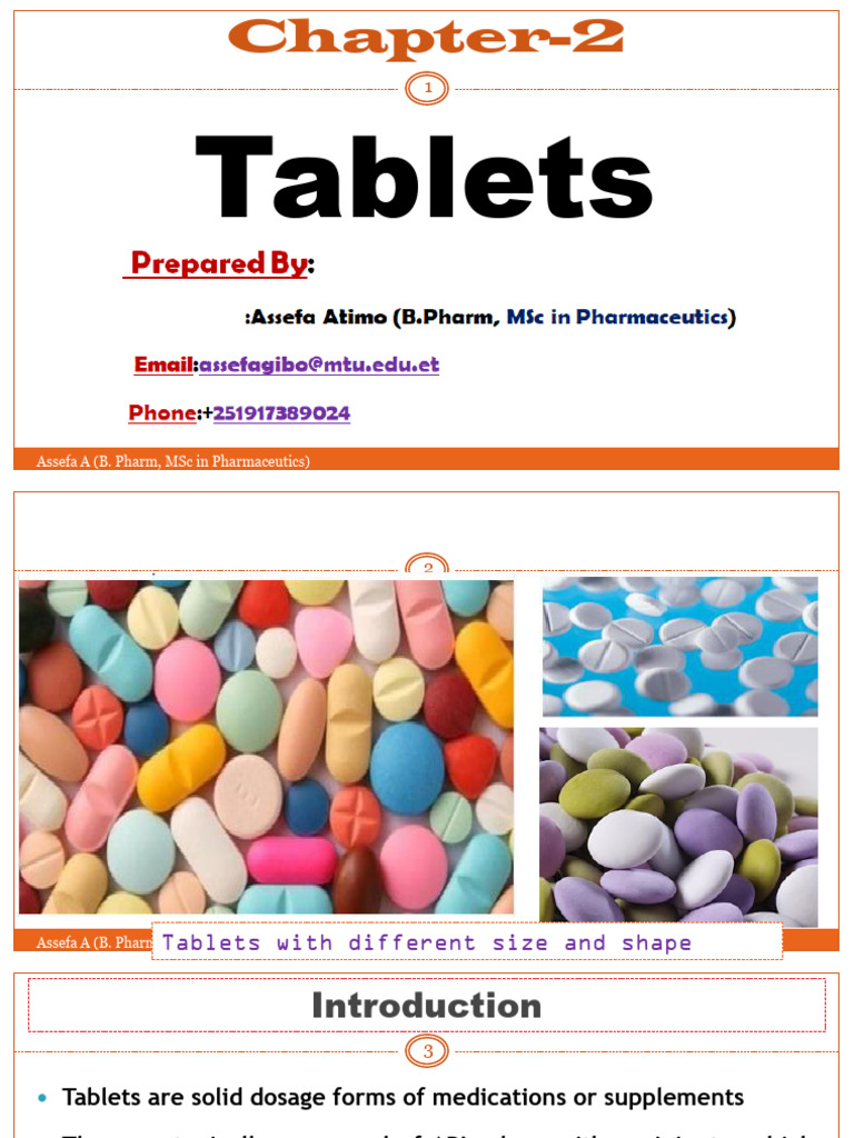 Overview of Tablet Formulation and Types | PDF | Tablet (Pharmacy ...