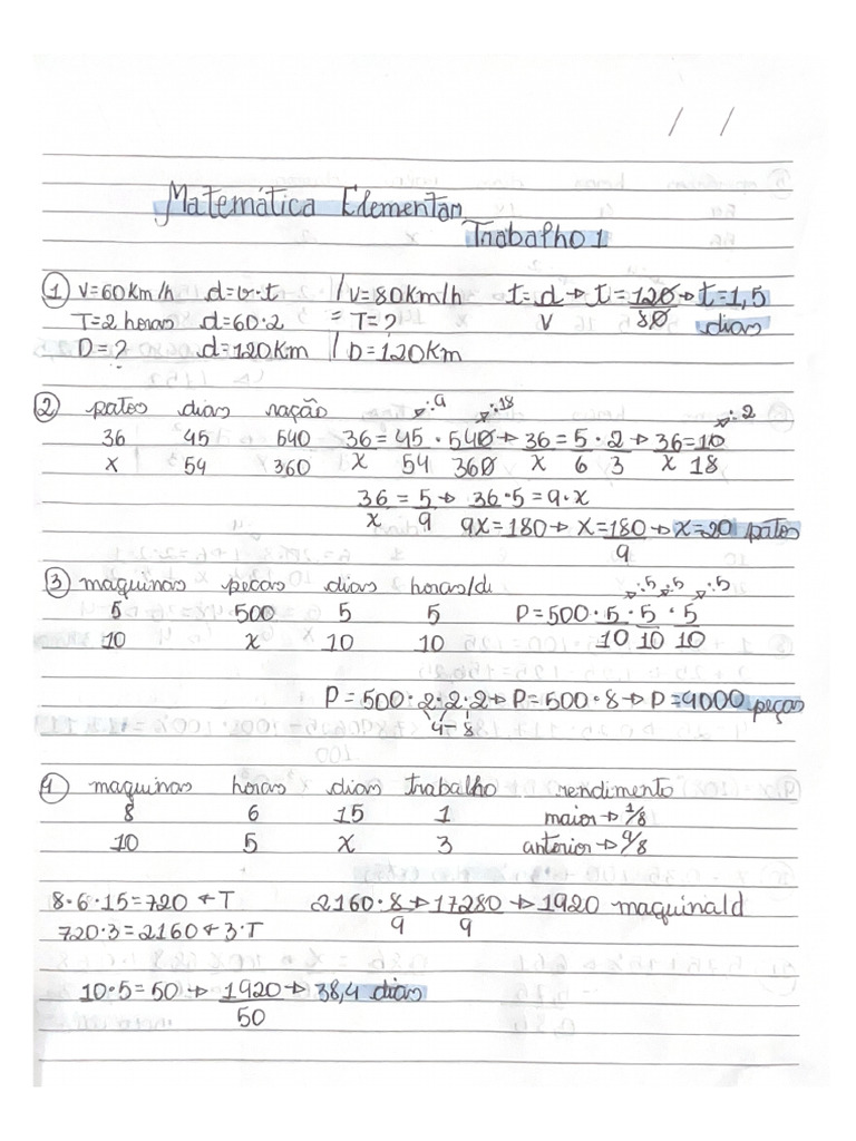 Matemática Elementar-Atividade 1 | PDF