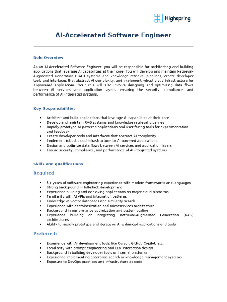 AI Accelerated Software Engineer | PDF | Artificial Intelligence ...