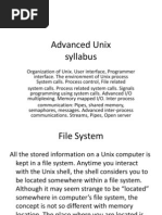 Advanced Unix Syllabus