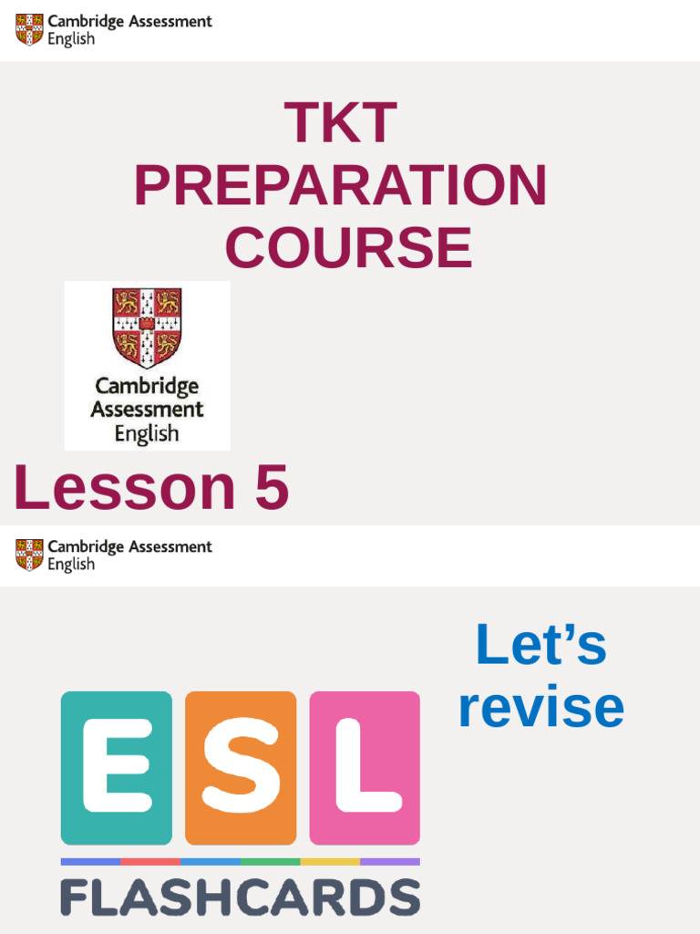 TKT. Lesson 5 | PDF