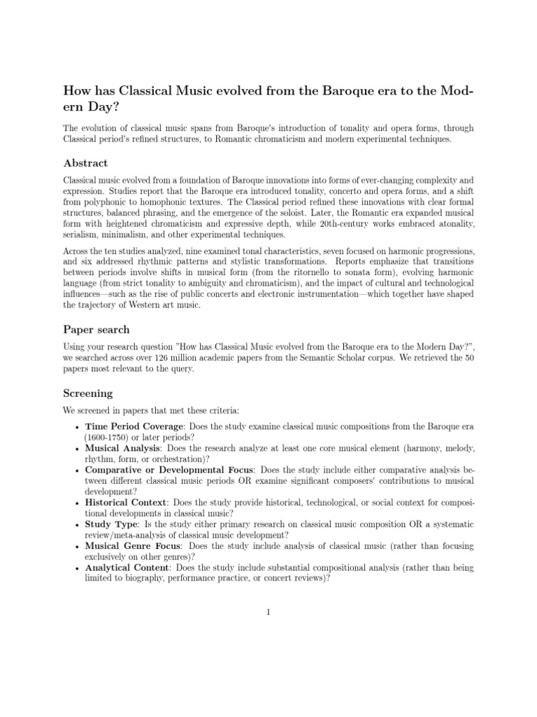 Evolution of Classical Music Eras | PDF | Classical Period (Music ...