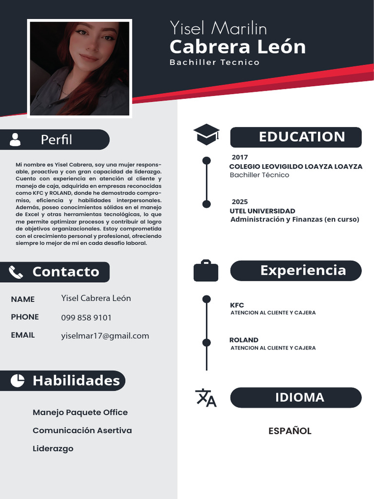 Perfil Profesional de Yisel Cabrera | PDF | Business | Economias