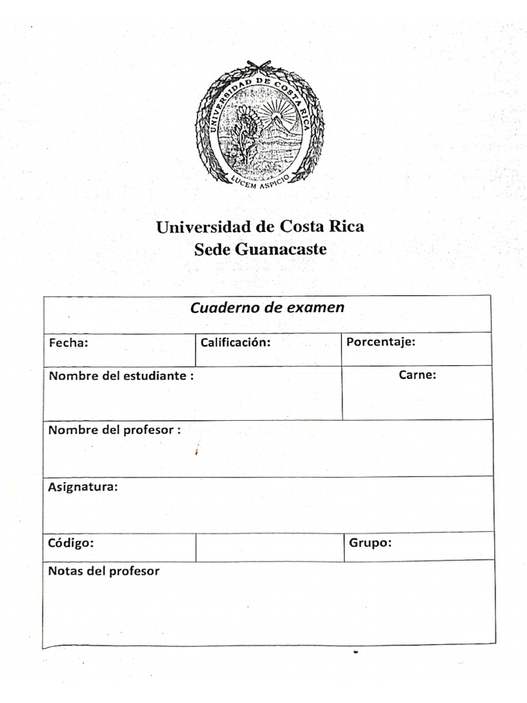Cuaderno Examen 1 | PDF