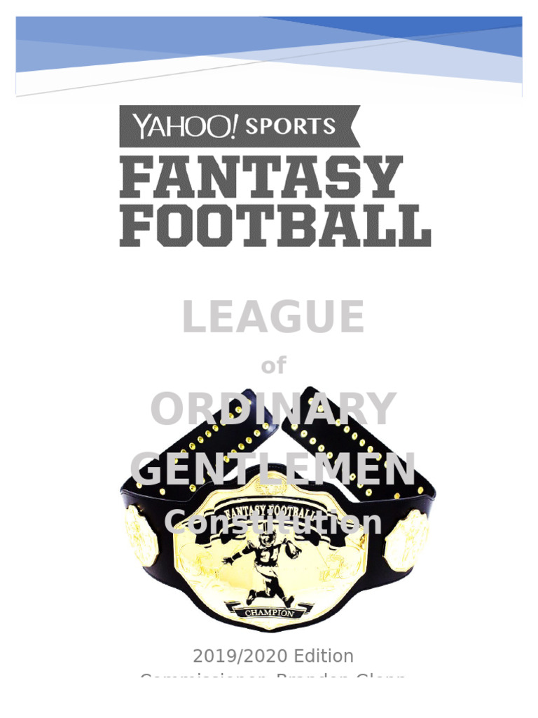 League of Ordinary Gentlemen Constitution | PDF | Touchdown | American ...