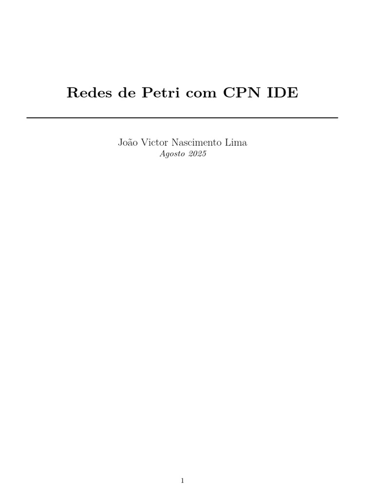 Introdução ao CPN IDE e Redes de Petri | PDF | Informática