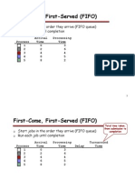 First-Come, First-Served (FIFO) : Start Jobs in The Order They Arrive (FIFO Queue) Run Each Job Until Completion